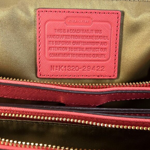 Coach 2013 Madison Christie Carryall No. K1320-29422 Red Crossbody Saffiano NWT - Picture 10 of 15